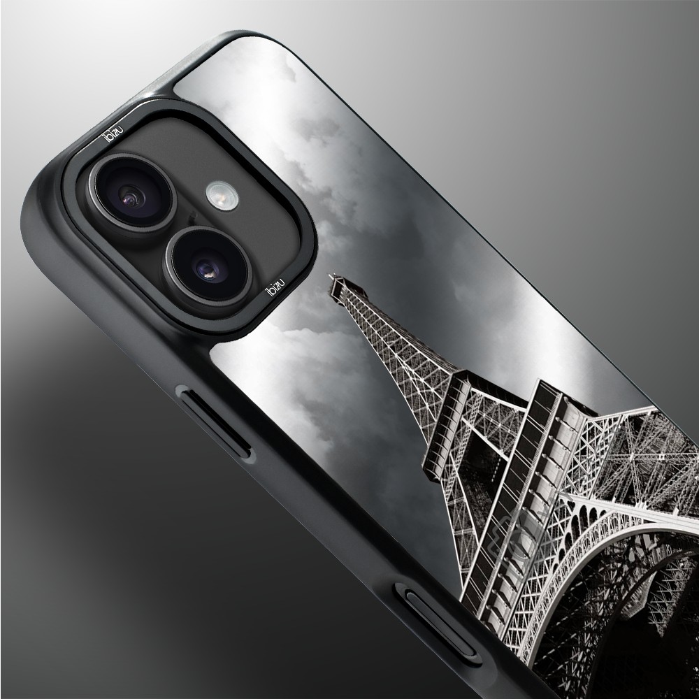 Etui do iPhone 17 IBIZU DropGuard Matt z MagSafe, Noir City, Wieża Eiffla (1)