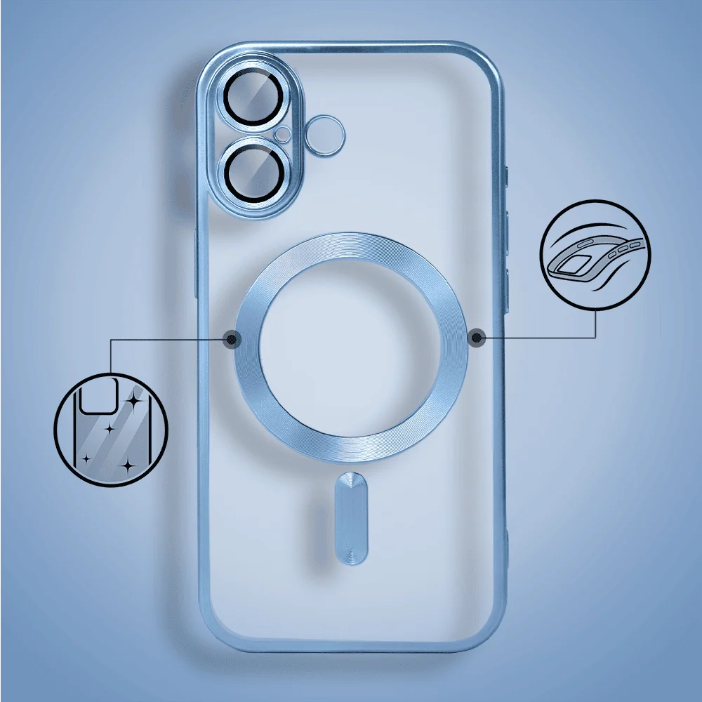 Etui-do-iPhone-17-MagSafe-Luxury-Protect-przezroczyste-z-oslona-aparatu-Titanium-Finish-niebieskie-pop