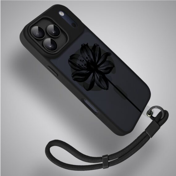 Etui do iPhone 17 Pro Color Flush z MagSafe, z osłoną aparatu, czarny kwiat, czarne4 Etui do iPhone 17 Pro Color Flush z MagSafe, z osłoną aparatu, czarny kwiat, czarne4