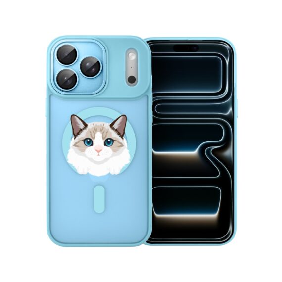 Etui do iPhone 17 Pro Color Flush z MagSafe, z osłoną aparatu, kot birmański, błękitne7 Etui do iPhone 17 Pro Color Flush z MagSafe, z osłoną aparatu, kot birmański, błękitne7