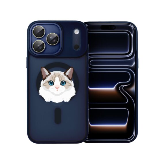 Etui do iPhone 17 Pro Color Flush z MagSafe, z osłoną aparatu, kot birmański, granatowe7 Etui do iPhone 17 Pro Color Flush z MagSafe, z osłoną aparatu, kot birmański, granatowe7