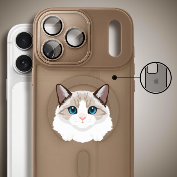 Etui do iPhone 17 Pro Color Flush z MagSafe, z osłoną aparatu, kot birmański, pustynny brąz1 Etui do iPhone 17 Pro Color Flush z MagSafe, z osłoną aparatu, kot birmański, pustynny brąz1