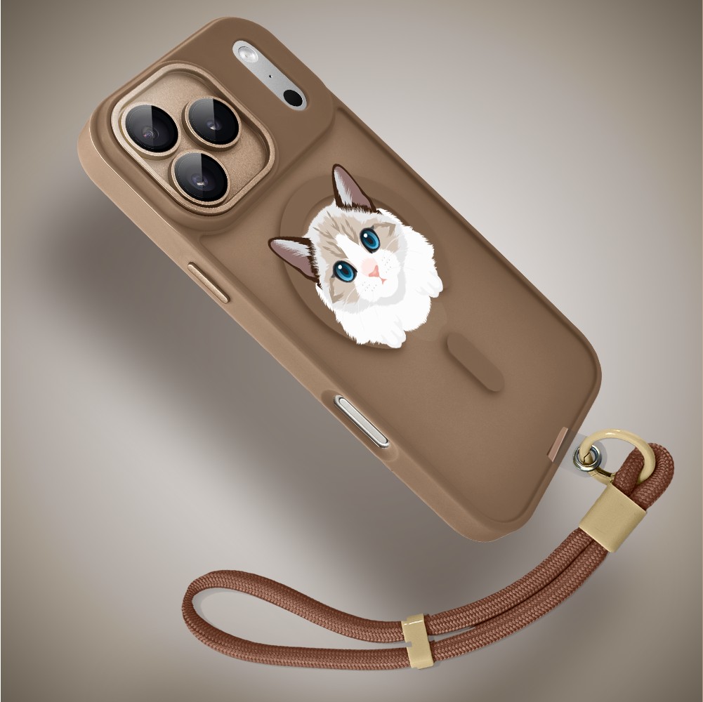 Etui do iPhone 17 Pro Color Flush z MagSafe, z osłoną aparatu, kot birmański, pustynny brąz4