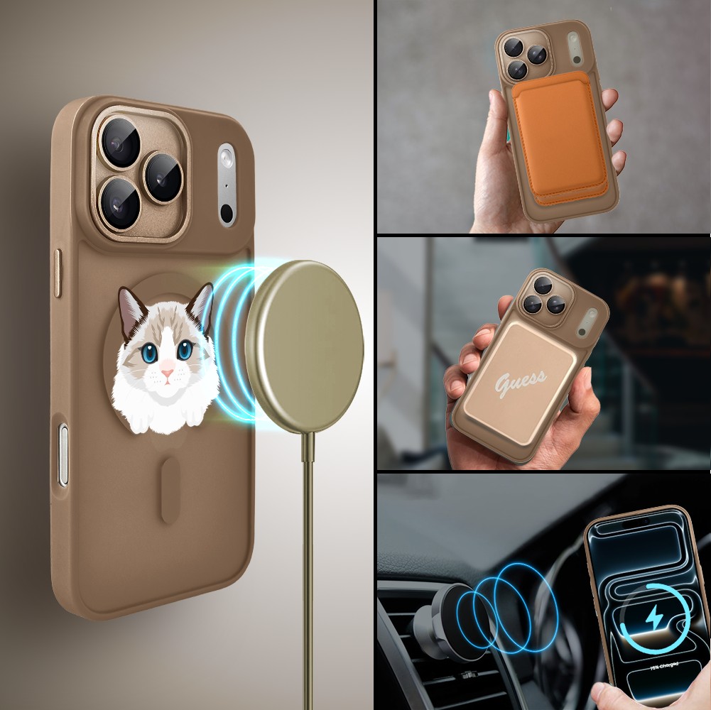 Etui do iPhone 17 Pro Color Flush z MagSafe, z osłoną aparatu, kot birmański, pustynny brąz5