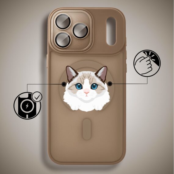 Etui do iPhone 17 Pro Color Flush z MagSafe, z osłoną aparatu, kot birmański, pustynny brąz6 Etui do iPhone 17 Pro Color Flush z MagSafe, z osłoną aparatu, kot birmański, pustynny brąz6