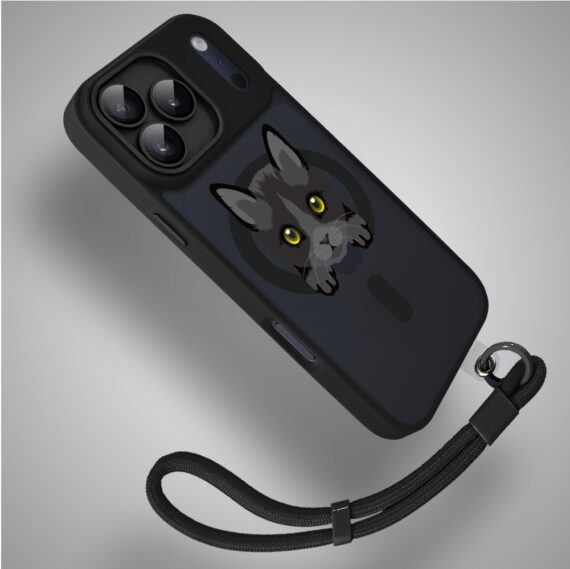 Etui do iPhone 17 Pro Color Flush z MagSafe, z osłoną aparatu, kot bombajski, czarne4 Etui do iPhone 17 Pro Color Flush z MagSafe, z osłoną aparatu, kot bombajski, czarne4