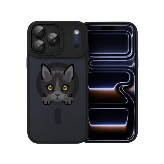 Etui do iPhone 17 Pro Color Flush z MagSafe, z osłoną aparatu, kot bombajski, czarne7 Etui do iPhone 17 Pro Color Flush z MagSafe, z osłoną aparatu, kot bombajski, czarne7
