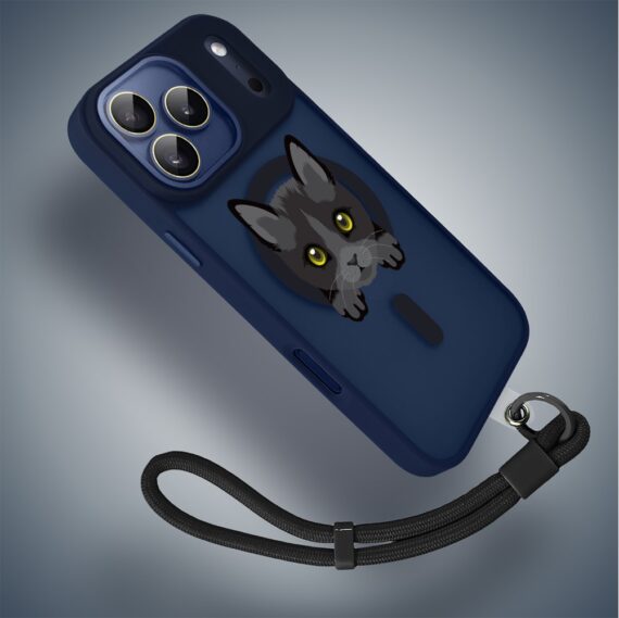 Etui do iPhone 17 Pro Color Flush z MagSafe, z osłoną aparatu, kot bombajski, granatowe4 Etui do iPhone 17 Pro Color Flush z MagSafe, z osłoną aparatu, kot bombajski, granatowe4