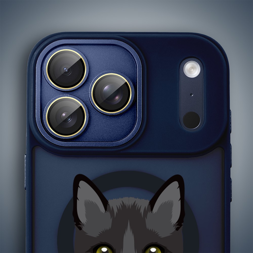 Etui do iPhone 17 Pro Color Flush z MagSafe, z osłoną aparatu, kot bombajski, granatowe8
