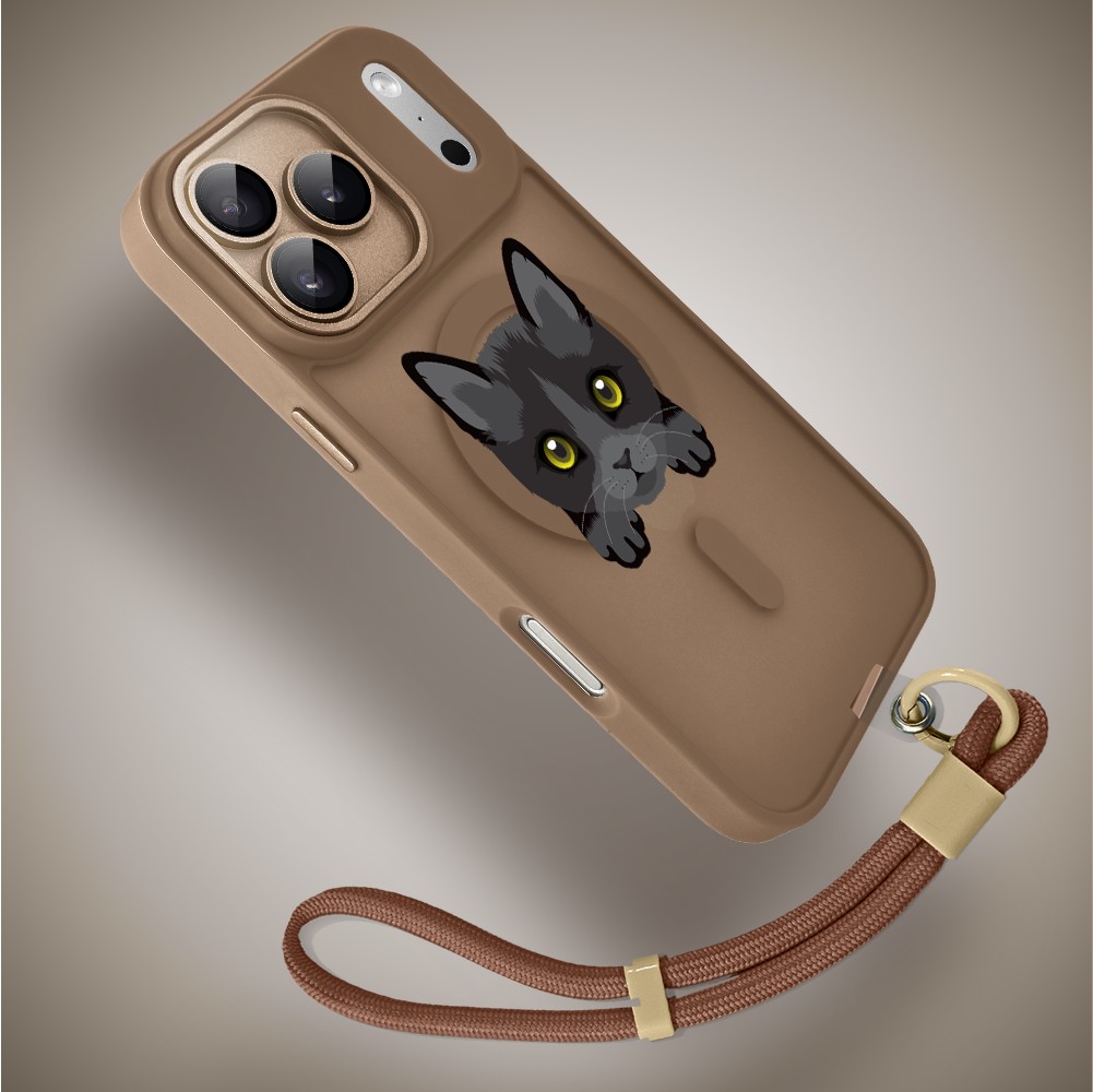 Etui do iPhone 17 Pro Color Flush z MagSafe, z osłoną aparatu, kot bombajski, pustynny brąz4