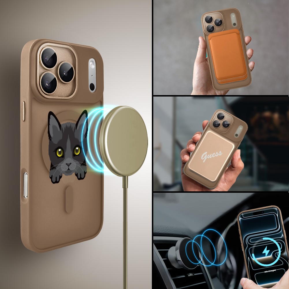 Etui do iPhone 17 Pro Color Flush z MagSafe, z osłoną aparatu, kot bombajski, pustynny brąz5