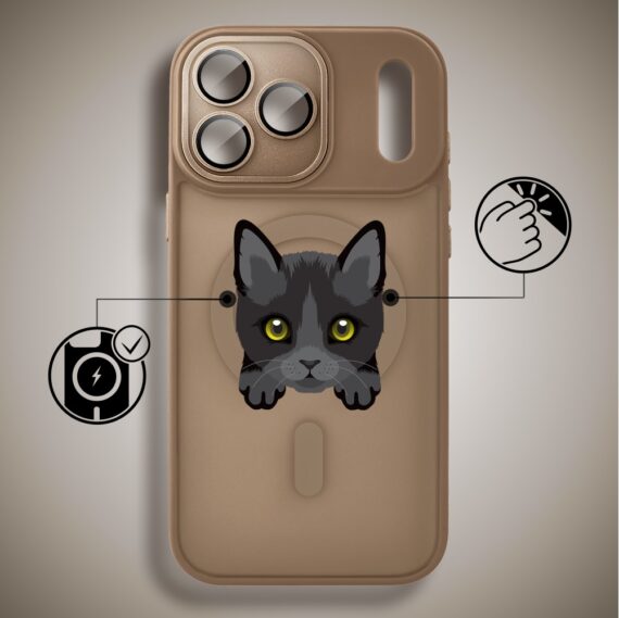 Etui do iPhone 17 Pro Color Flush z MagSafe, z osłoną aparatu, kot bombajski, pustynny brąz6 Etui do iPhone 17 Pro Color Flush z MagSafe, z osłoną aparatu, kot bombajski, pustynny brąz6