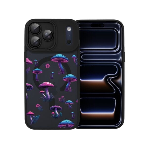 Etui do iPhone 17 Pro Color Flush z MagSafe, z osłoną aparatu, magiczne grzybki, czarne