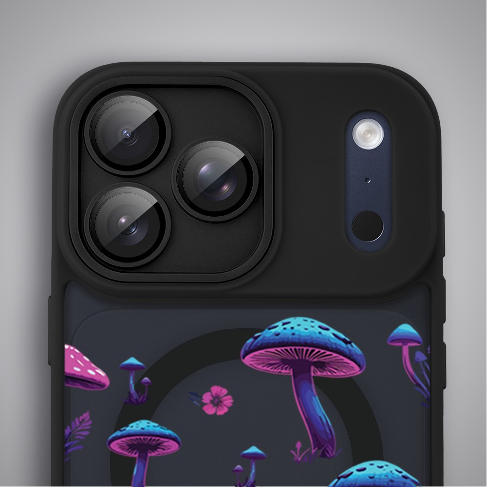 Etui do iPhone 17 Pro Color Flush z MagSafe, z osłoną aparatu, magiczne grzybki, czarne8