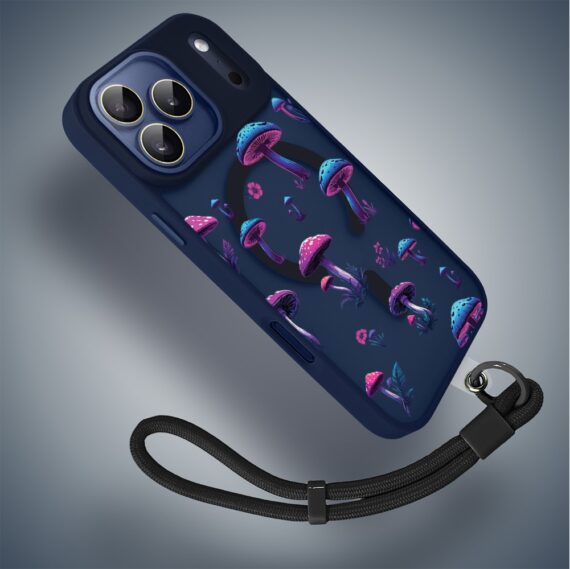 Etui do iPhone 17 Pro Color Flush z MagSafe, z osłoną aparatu, magiczne grzybki, granatowe4 Etui do iPhone 17 Pro Color Flush z MagSafe, z osłoną aparatu, magiczne grzybki, granatowe4