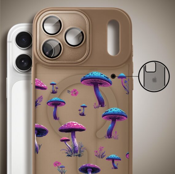 Etui do iPhone 17 Pro Color Flush z MagSafe, z osłoną aparatu, magiczne grzybki, pustynny brąz1 Etui do iPhone 17 Pro Color Flush z MagSafe, z osłoną aparatu, magiczne grzybki, pustynny brąz1