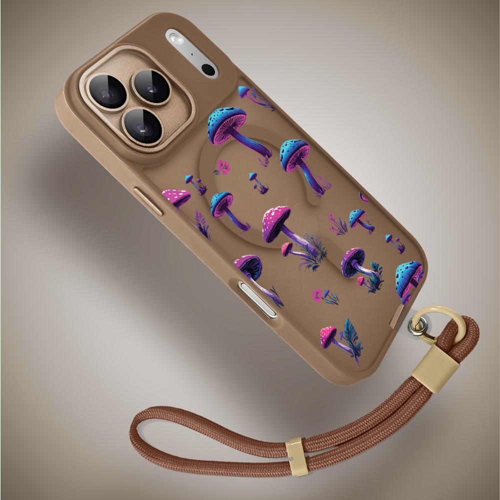 Etui do iPhone 17 Pro Color Flush z MagSafe, z osłoną aparatu, magiczne grzybki, pustynny brąz4