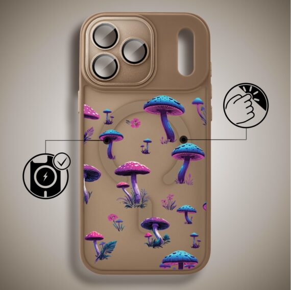 Etui do iPhone 17 Pro Color Flush z MagSafe, z osłoną aparatu, magiczne grzybki, pustynny brąz6 Etui do iPhone 17 Pro Color Flush z MagSafe, z osłoną aparatu, magiczne grzybki, pustynny brąz6