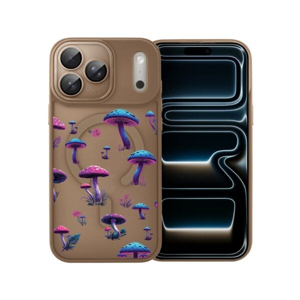 Etui do iPhone 17 Pro Color Flush z MagSafe, z osłoną aparatu, magiczne grzybki, pustynny brąz
