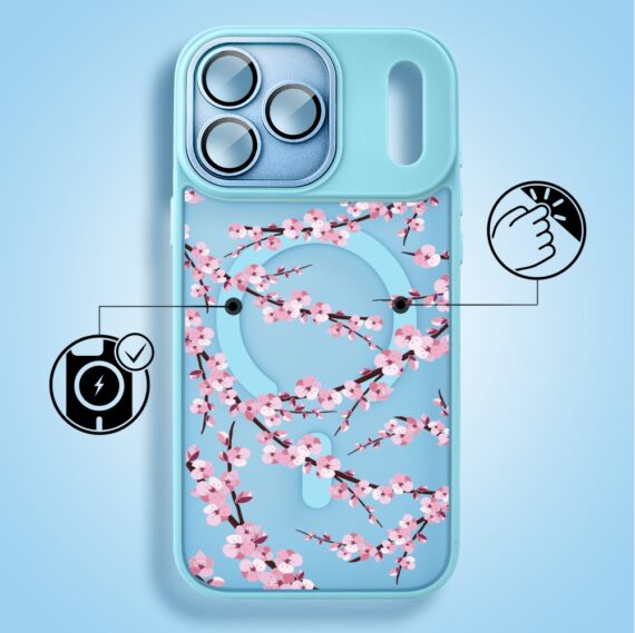 Etui do iPhone 17 Pro Color Flush z MagSafe, z osłoną aparatu, sakura kwiat wiśni, błękitne6 Etui do iPhone 17 Pro Color Flush z MagSafe, z osłoną aparatu, sakura kwiat wiśni, błękitne6