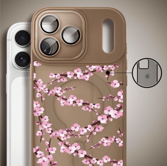 Etui do iPhone 17 Pro Color Flush z MagSafe, z osłoną aparatu, sakura kwiat wiśni, pustynny brąz1 Etui do iPhone 17 Pro Color Flush z MagSafe, z osłoną aparatu, sakura kwiat wiśni, pustynny brąz1