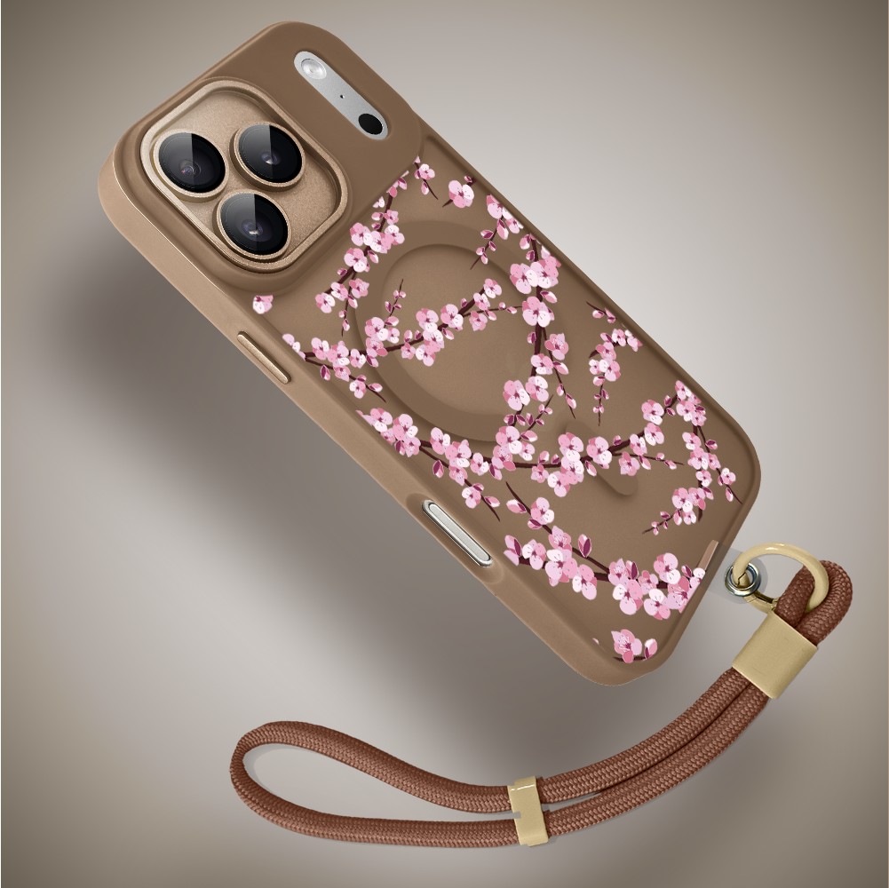 Etui do iPhone 17 Pro Color Flush z MagSafe, z osłoną aparatu, sakura kwiat wiśni, pustynny brąz4