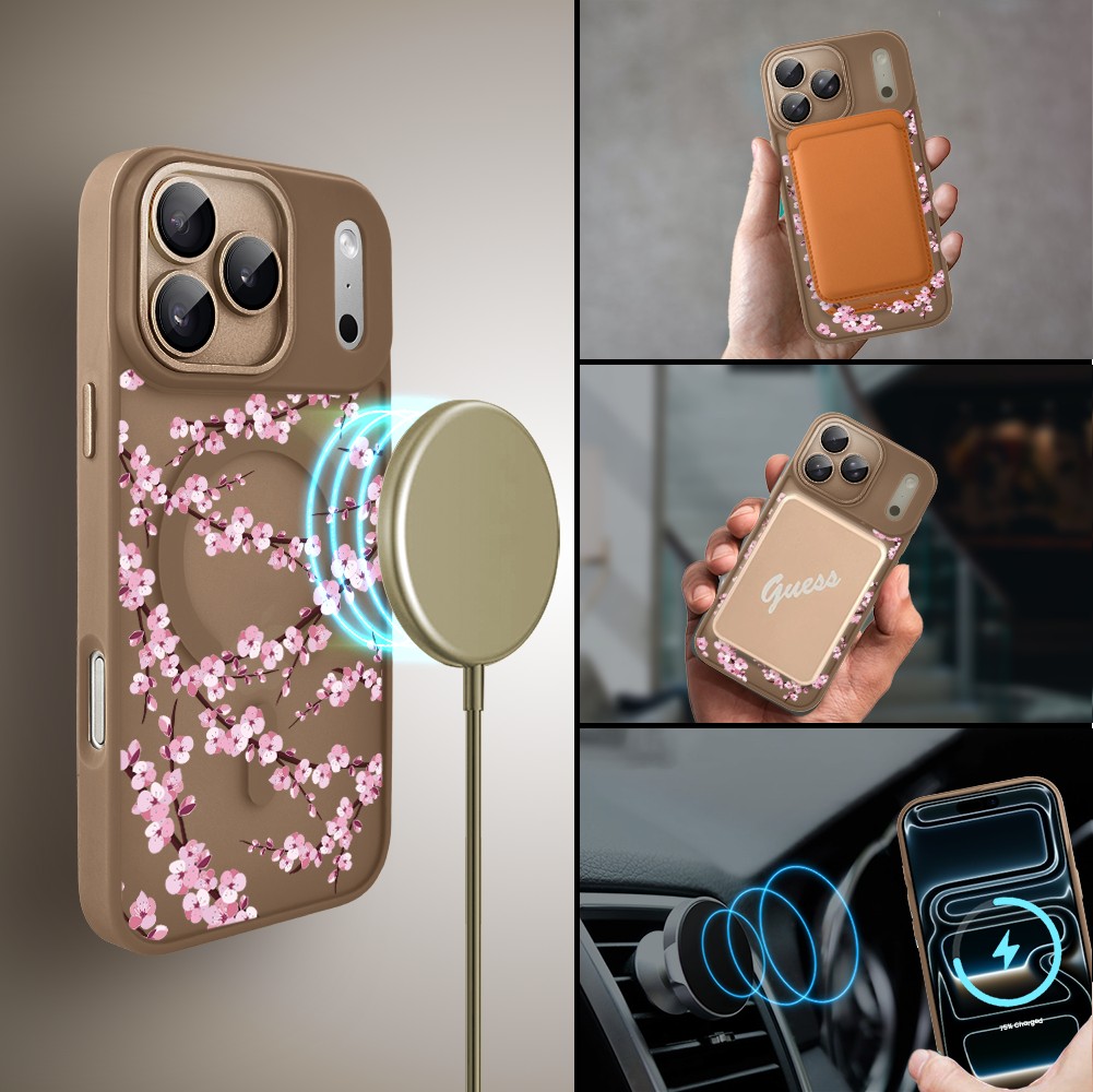 Etui do iPhone 17 Pro Color Flush z MagSafe, z osłoną aparatu, sakura kwiat wiśni, pustynny brąz5
