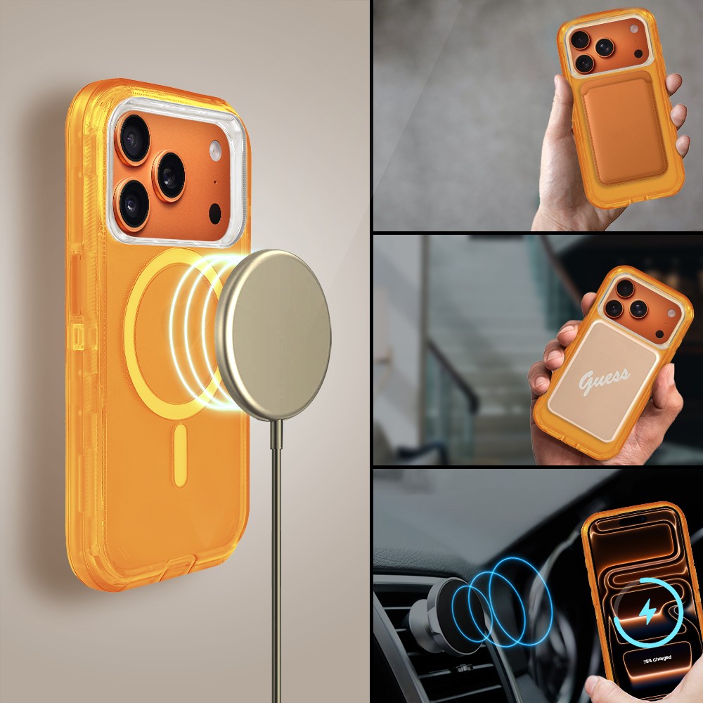 Etui do iPhone 17 Pro Crystal Armor Magsafe, Anti-Drop pancerne 3w1, ognisty opal Obszar kompozycji 3