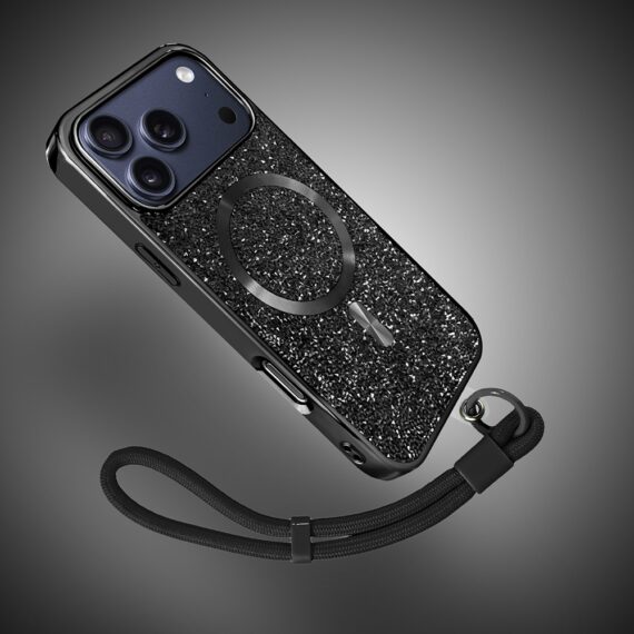 Etui do iPhone 17 Pro MagSafe Tresury Case, diamentowe, z błyszczącą ramką, czarne (7) Etui do iPhone 17 Pro MagSafe Tresury Case, diamentowe, z błyszczącą ramką, czarne (7)