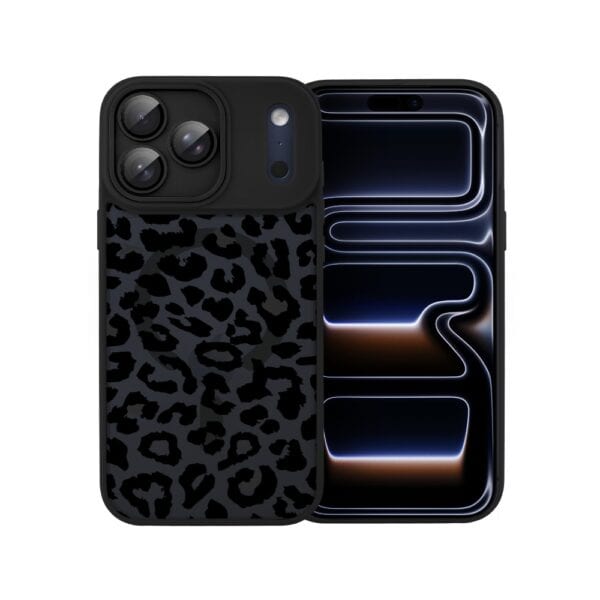 Etui do iPhone 17 Pro Color Flush z MagSafe, z osłoną aparatu, subtelna panterka, czarne