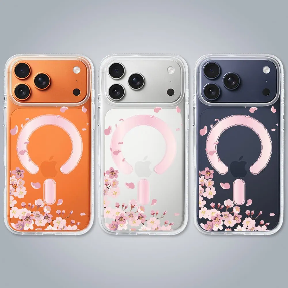 Etui-do-iPhone-17-Pro-Max-Flower-MagSafe-z-nadrukiem-kwiat-wisni-przezroczyste-17-Pro-3