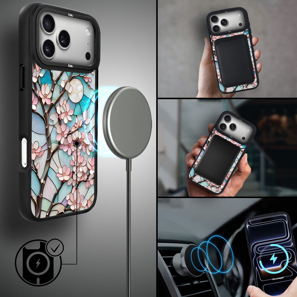 Etui do iPhone 17 Pro Max IBIZU DropGuard Matt z MagSafe, Barwy Szkła, Księżycowa Wiśnia ip 17 pro-3