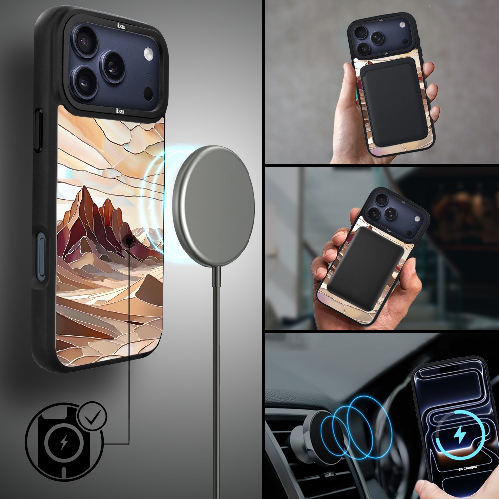 Etui do iPhone 17 Pro Max IBIZU DropGuard Matt z MagSafe, Barwy Szkła, Pustynny spokój ip 17 pro-04