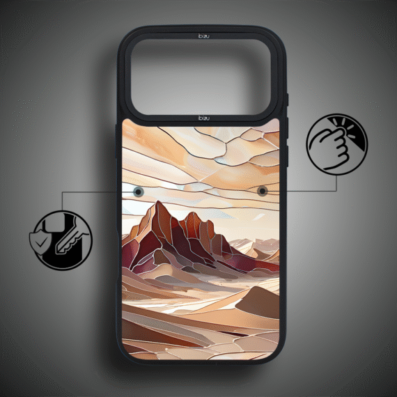 Etui do iPhone 17 Pro Max IBIZU DropGuard Matt z MagSafe, Barwy Szkła, Pustynny spokój ip 17 pro-05