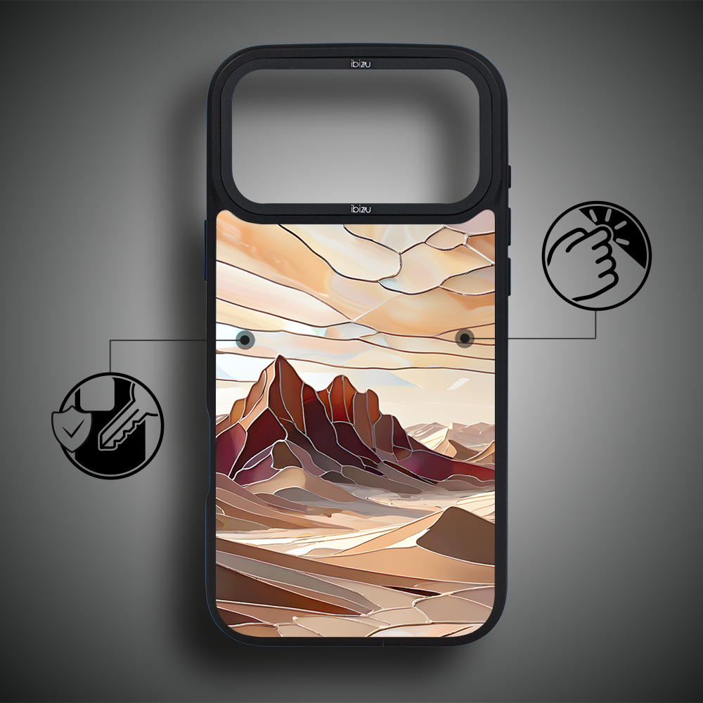 Etui do iPhone 17 Pro Max IBIZU DropGuard Matt z MagSafe, Barwy Szkła, Pustynny spokój ip 17 pro-05