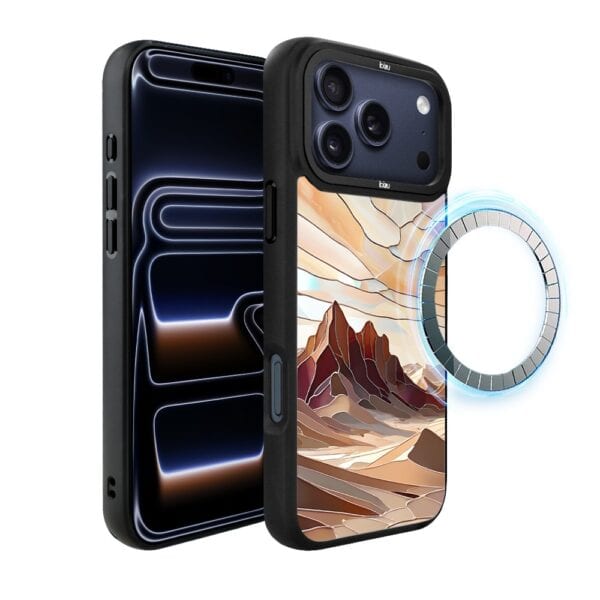 Etui do iPhone 17 Pro IBIZU DropGuard Matt z MagSafe, Barwy Szkła, Pustynny spokój