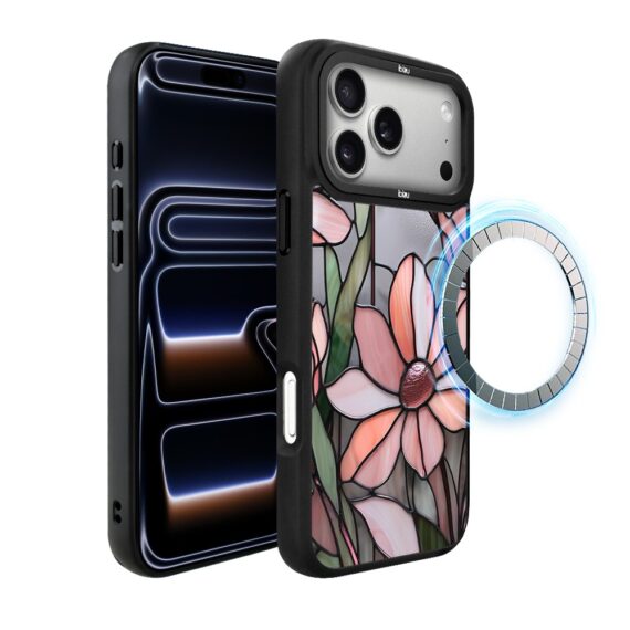 Etui do iPhone 17 Pro Max IBIZU DropGuard Matt z MagSafe, Barwy Szkła, Różowa Magnolia ip 17 pro-1