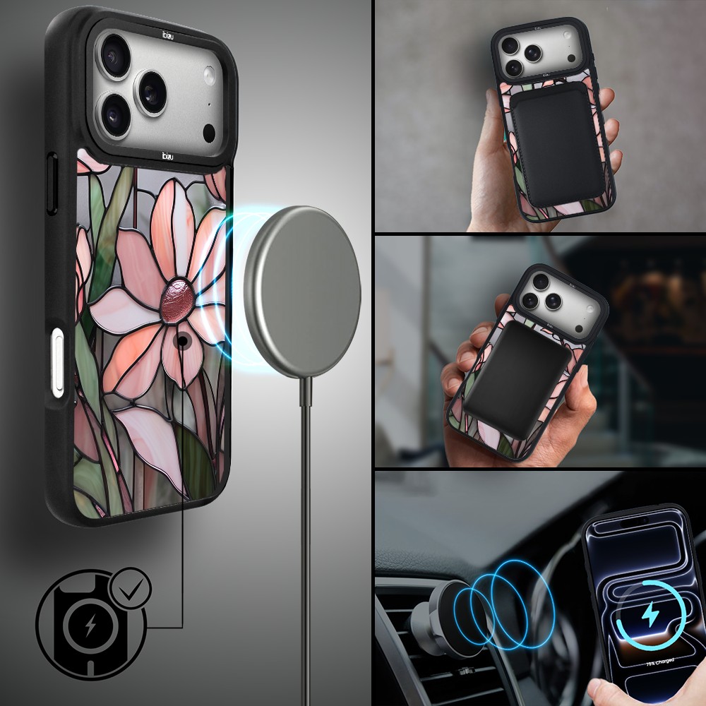 Etui do iPhone 17 Pro Max IBIZU DropGuard Matt z MagSafe, Barwy Szkła, Różowa Magnolia ip 17 pro-3