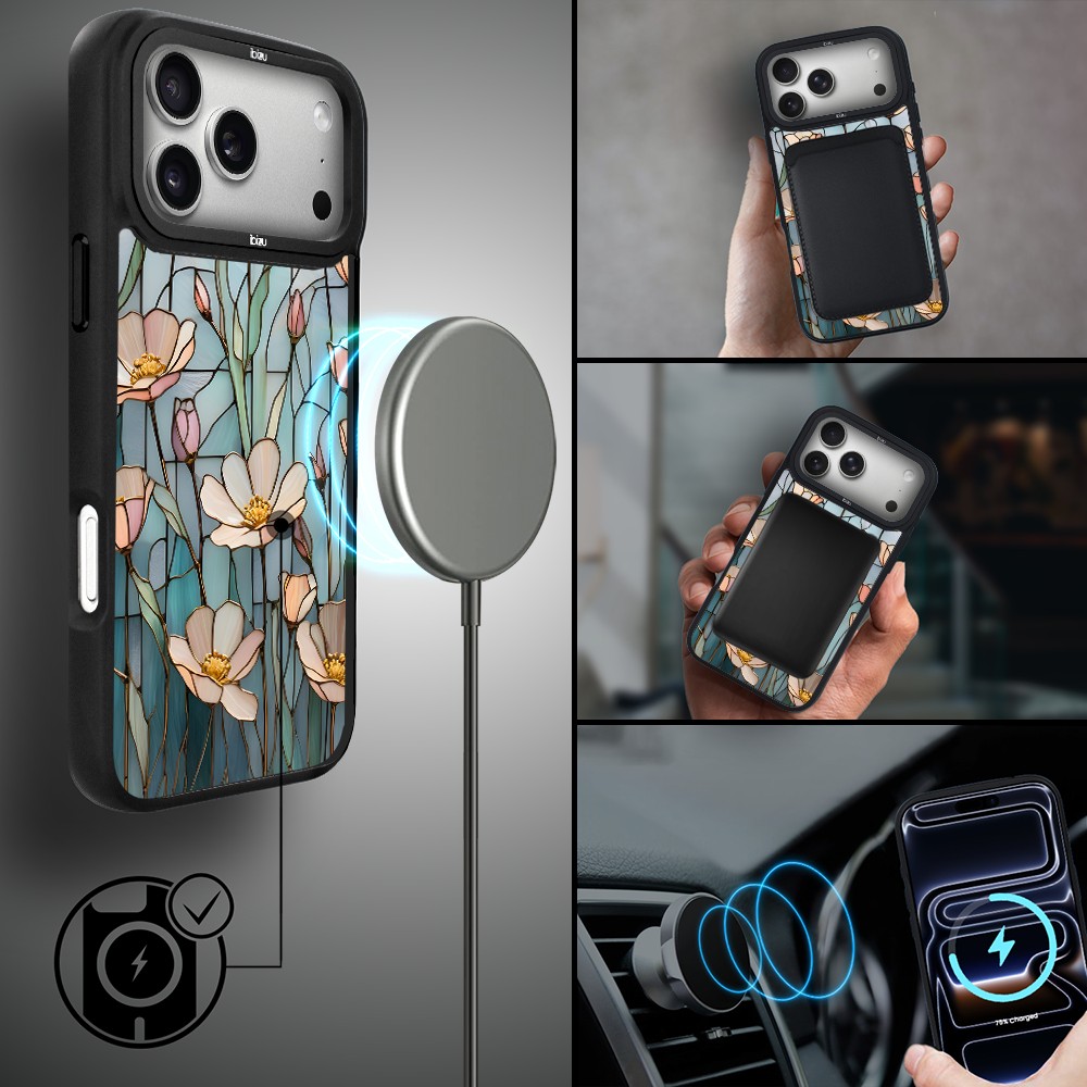 Etui do iPhone 17 Pro Max IBIZU DropGuard Matt z MagSafe, Barwy Szkła, Szept kwiatów polnych ip 17 pro-3