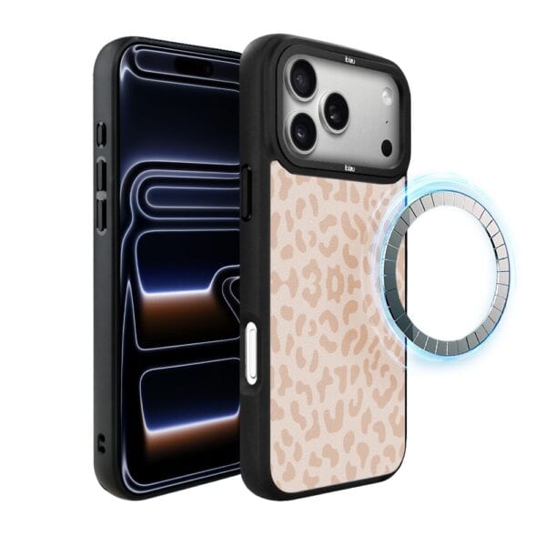 Etui do iPhone 17 Pro IBIZU DropGuard Matt z MagSafe, Boho, Delikatna panterka