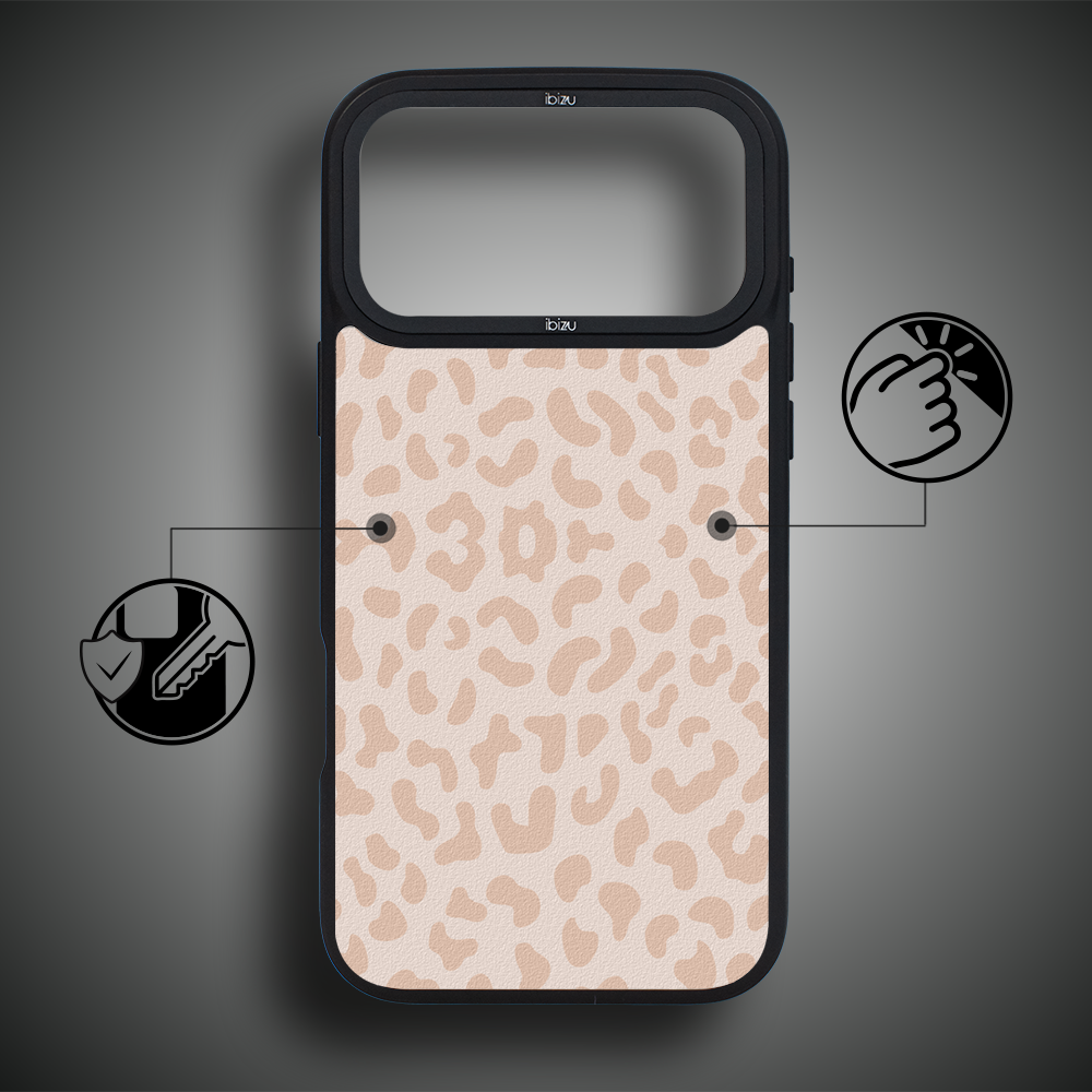 Etui do iPhone 17 Pro Max IBIZU DropGuard Matt z MagSafe, Boho, Delikatna panterka ip 17 pro-2