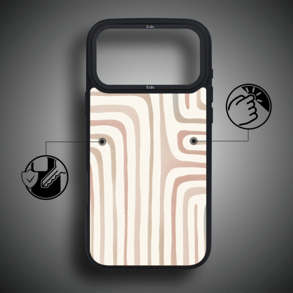 Etui do iPhone 17 Pro Max IBIZU DropGuard Matt z MagSafe, Boho, Geometryczne linie ip 17 pro-2