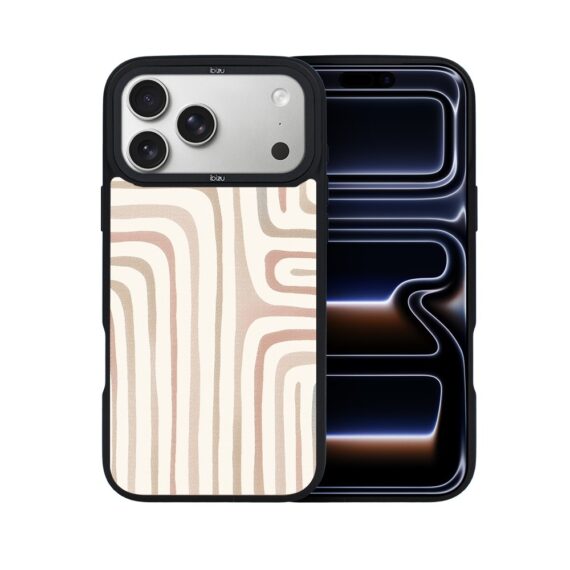 Etui do iPhone 17 Pro Max IBIZU DropGuard Matt z MagSafe, Boho, Geometryczne linie ip 17 pro