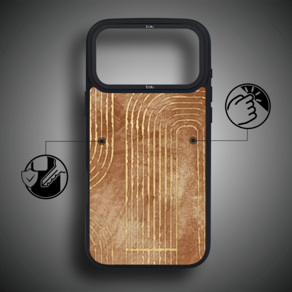 Etui do iPhone 17 Pro Max IBIZU DropGuard Matt z MagSafe, Boho, Piaskowy labirynt ip 17 pro-2