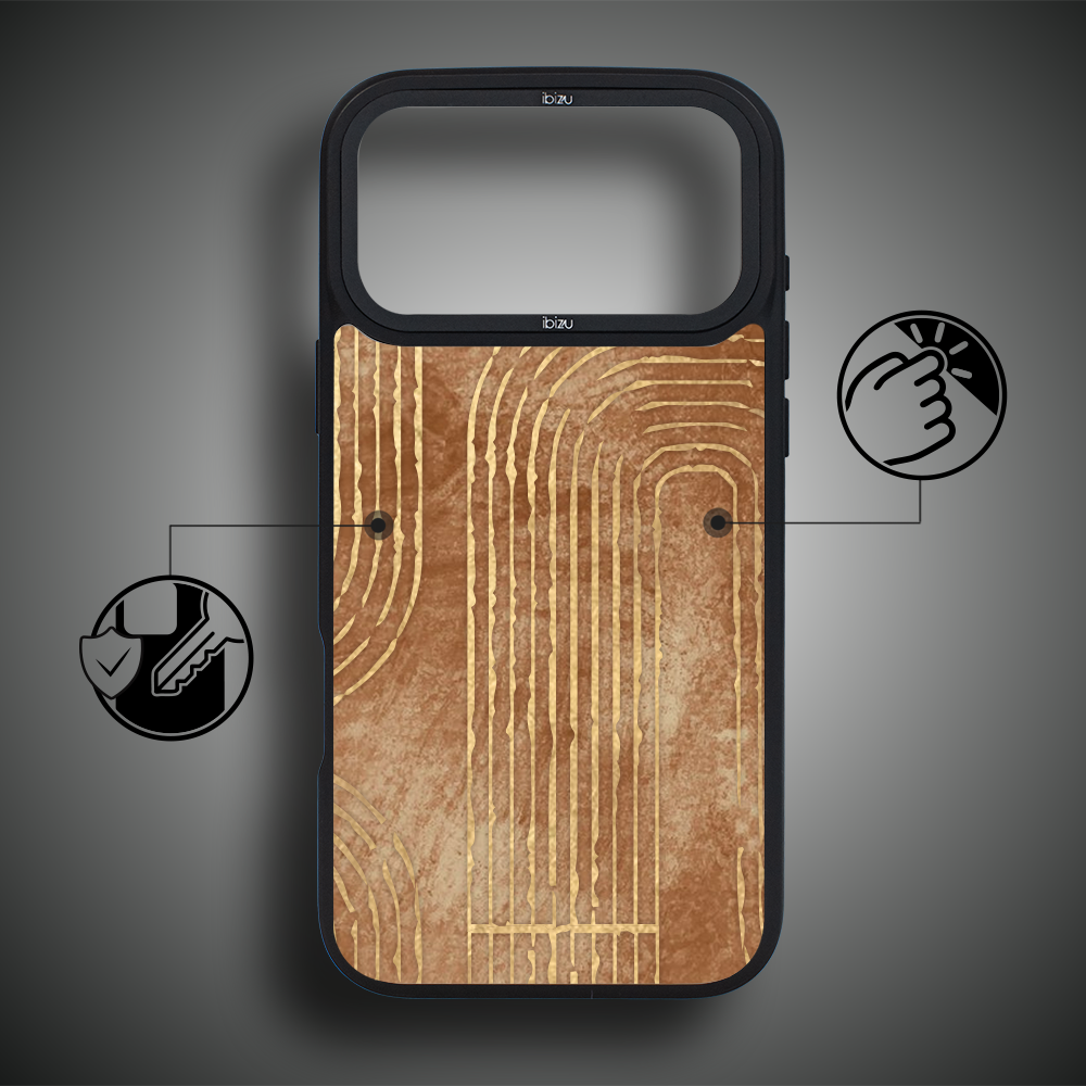 Etui do iPhone 17 Pro Max IBIZU DropGuard Matt z MagSafe, Boho, Piaskowy labirynt ip 17 pro-2