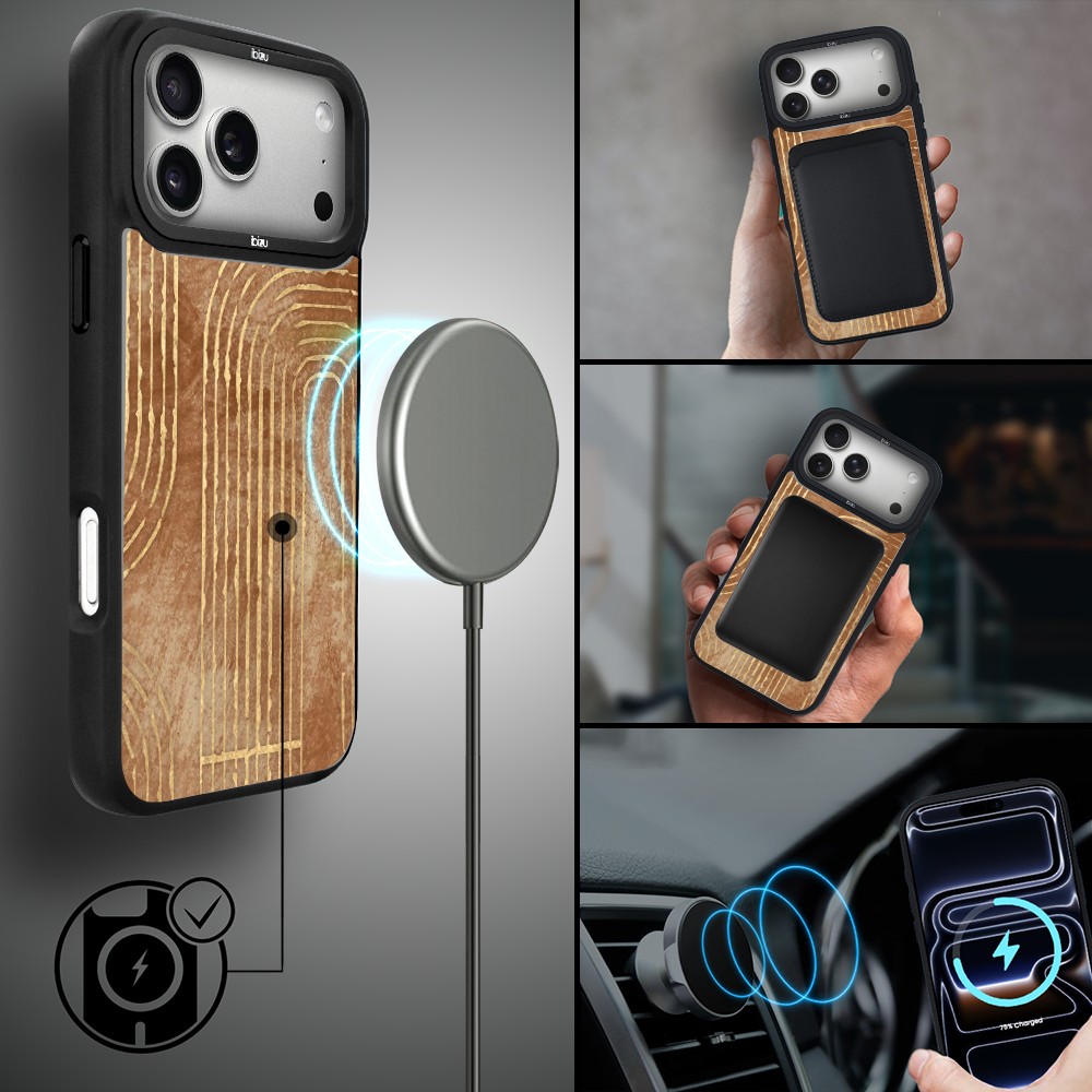 Etui do iPhone 17 Pro Max IBIZU DropGuard Matt z MagSafe, Boho, Piaskowy labirynt ip 17 pro-3