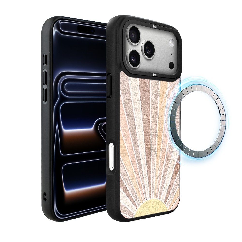 Etui do iPhone 17 Pro Max IBIZU DropGuard Matt z MagSafe, Boho, Wschód słońca