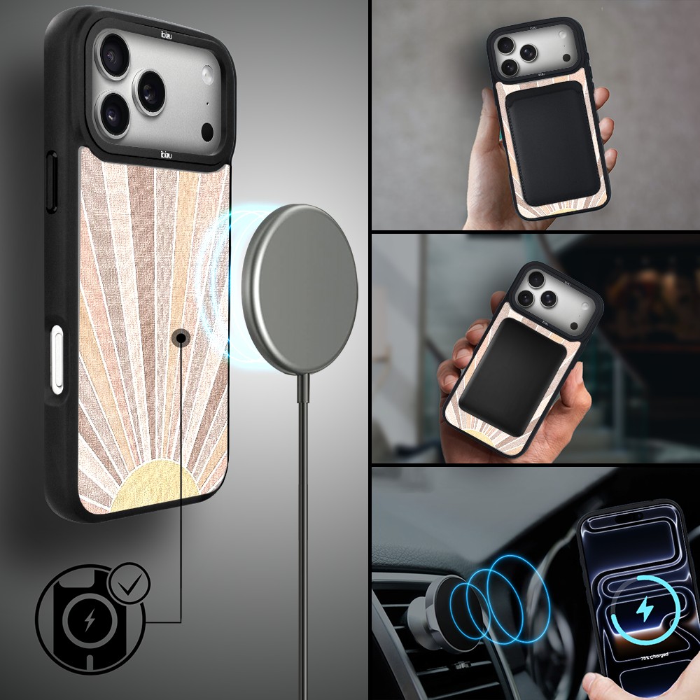 Etui do iPhone 17 Pro Max IBIZU DropGuard Matt z MagSafe, Boho, Wschód słońca ip 17 pro-3