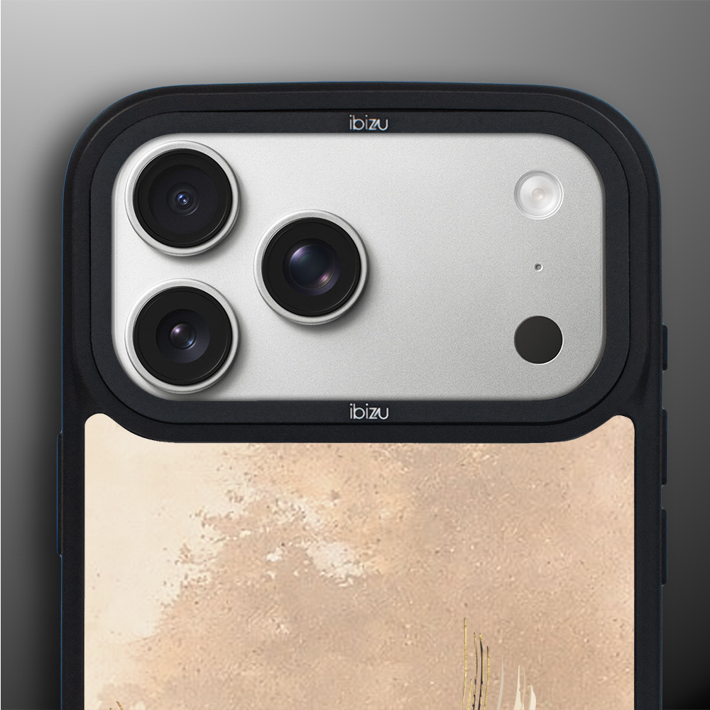 Etui do iPhone 17 Pro Max IBIZU DropGuard Matt z MagSafe, Boho, Złote żurawie ip 17 pro-7