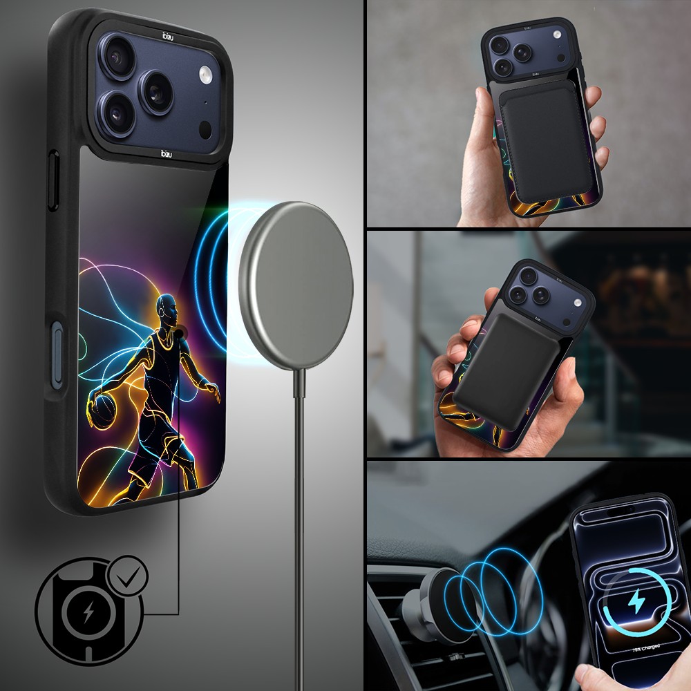 Etui do iPhone 17 Pro Max IBIZU DropGuard Matt z MagSafe, #ElectroMove, Duch Koszykówki ip 17 pro-4